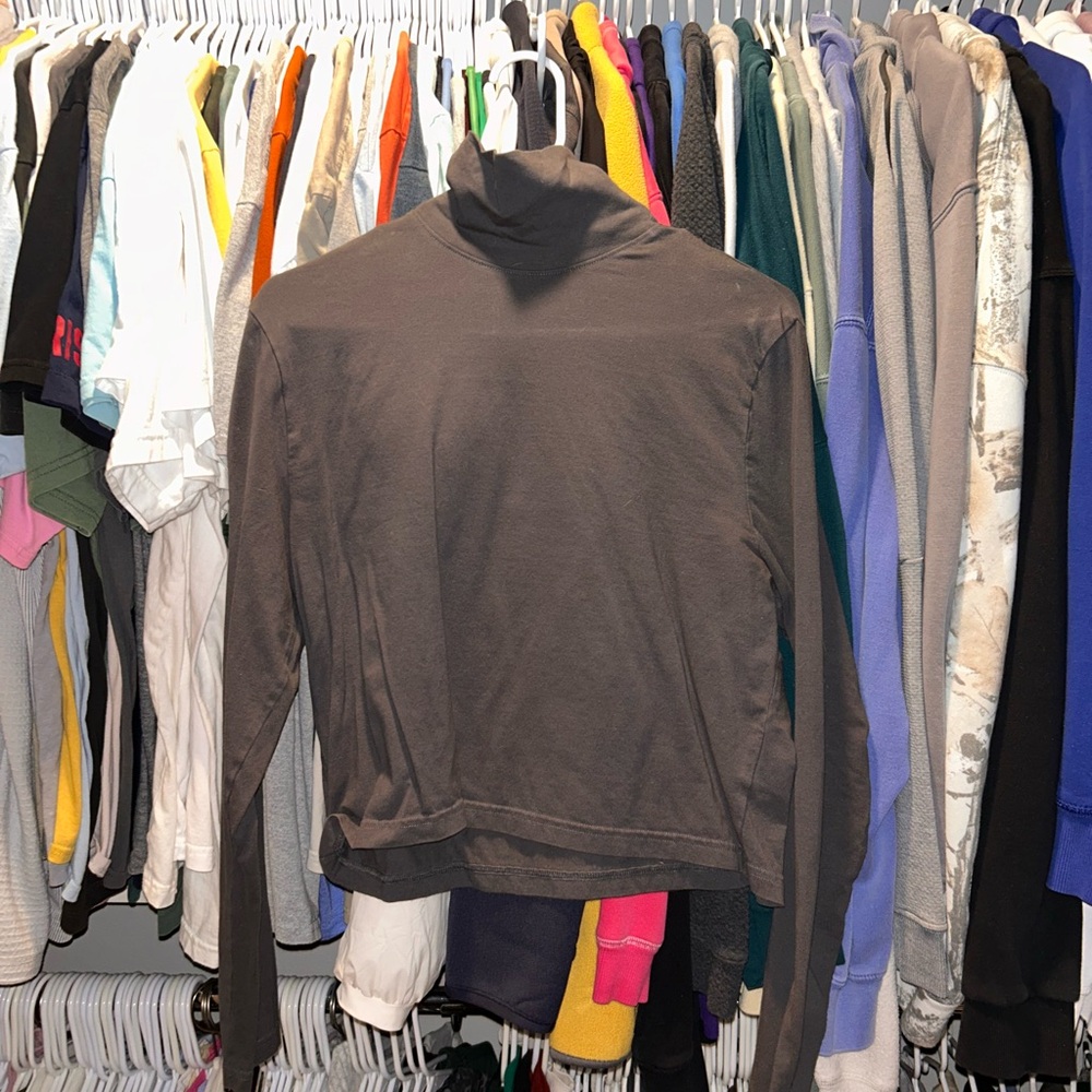 Dark Gray H&M Cropped Turtleneck